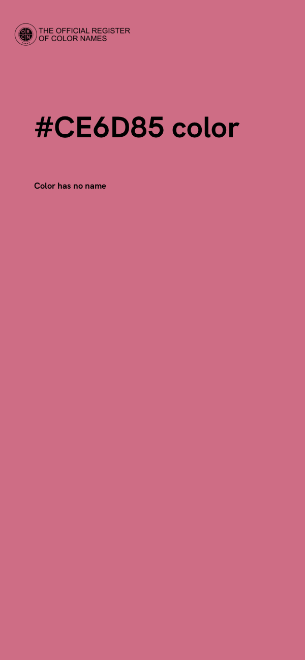 #CE6D85 color image