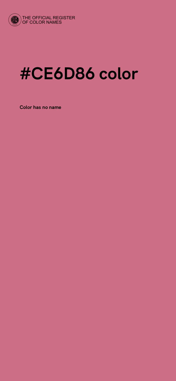 #CE6D86 color image