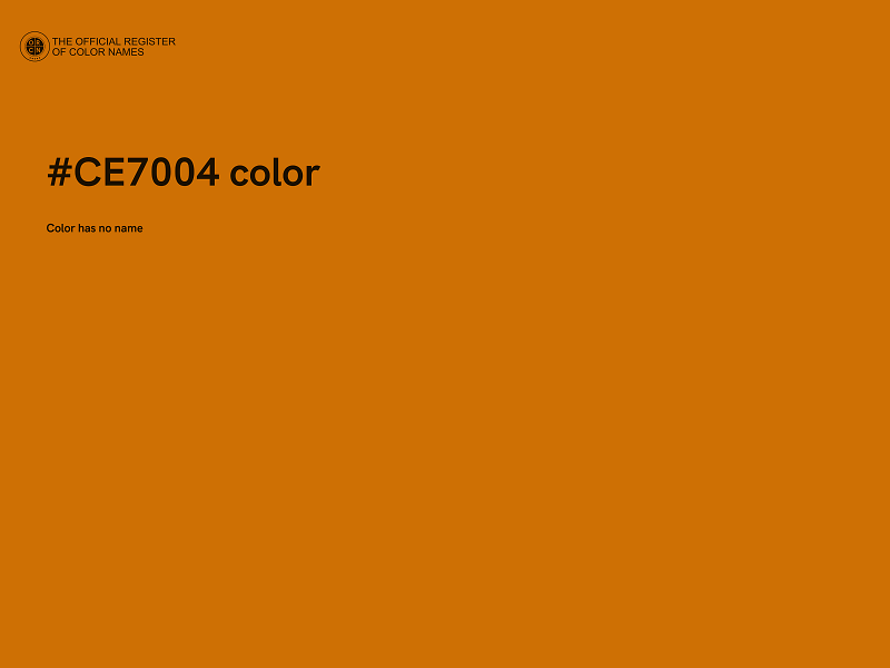 #CE7004 color image