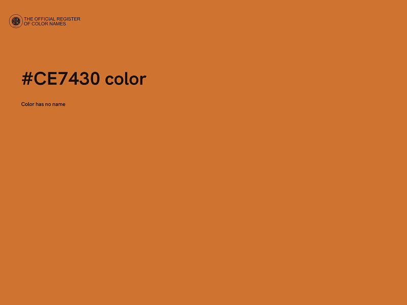 #CE7430 color image