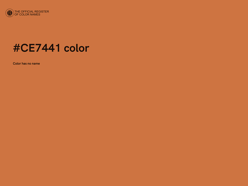 #CE7441 color image