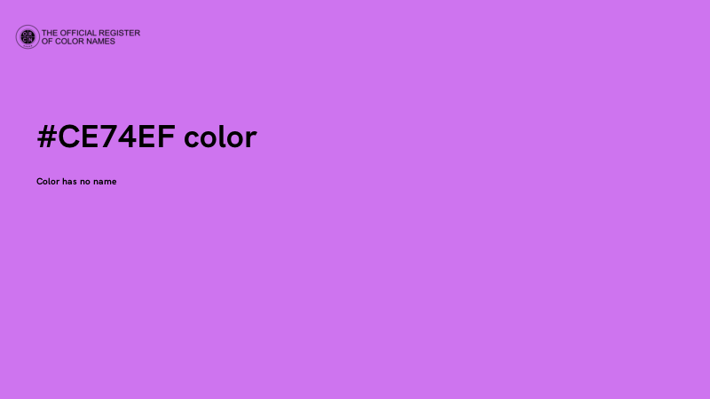 #CE74EF color image