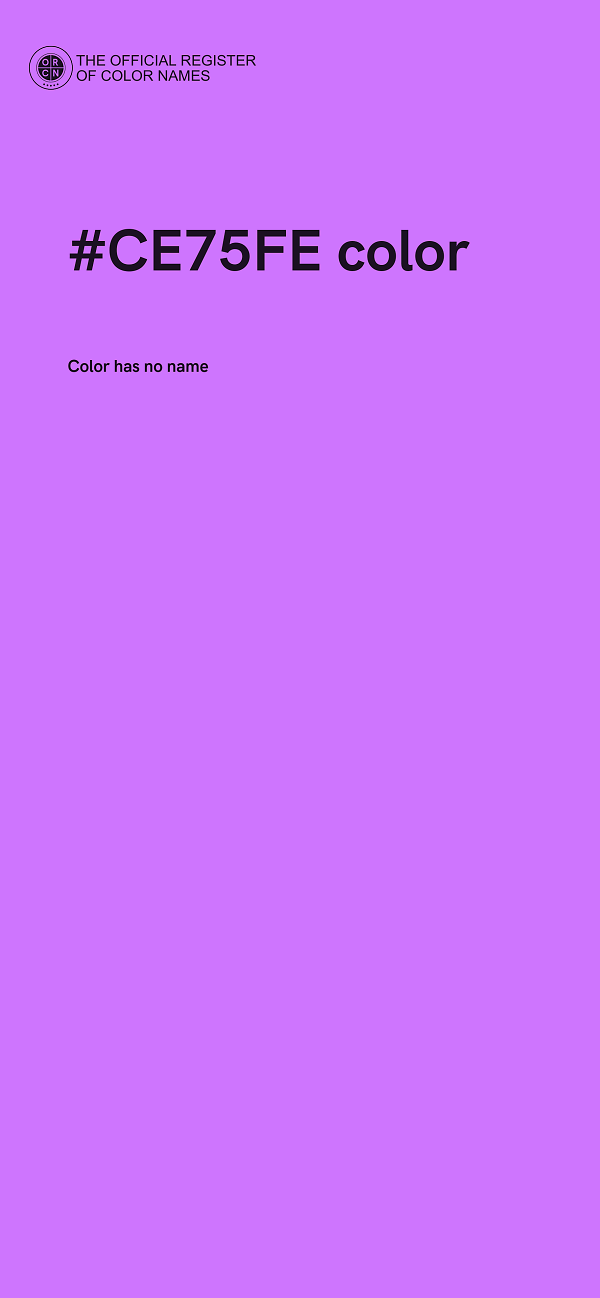 #CE75FE color image