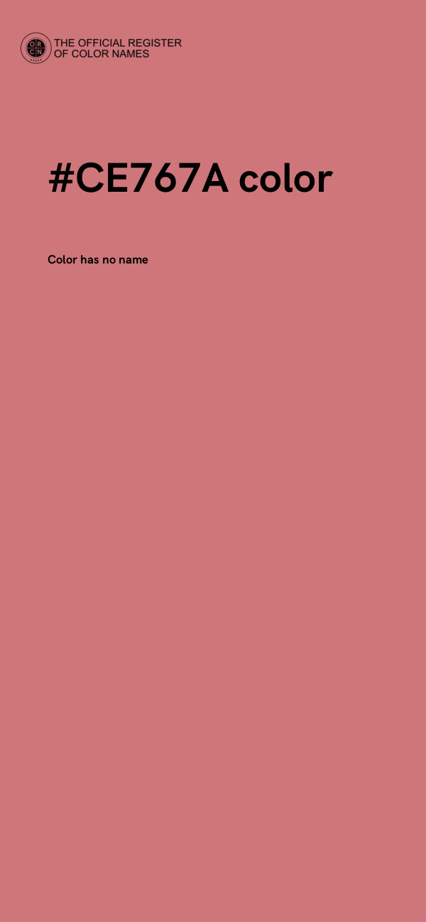 #CE767A color image