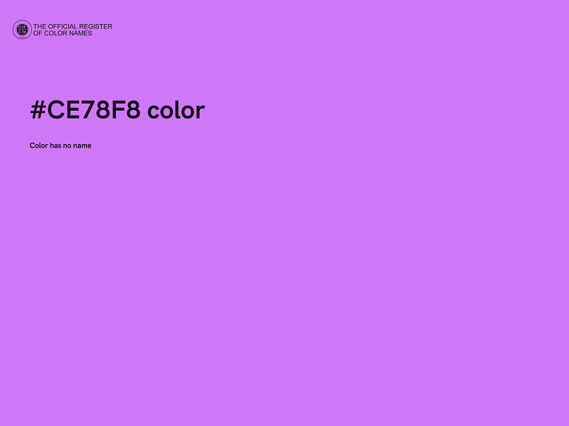 #CE78F8 color image