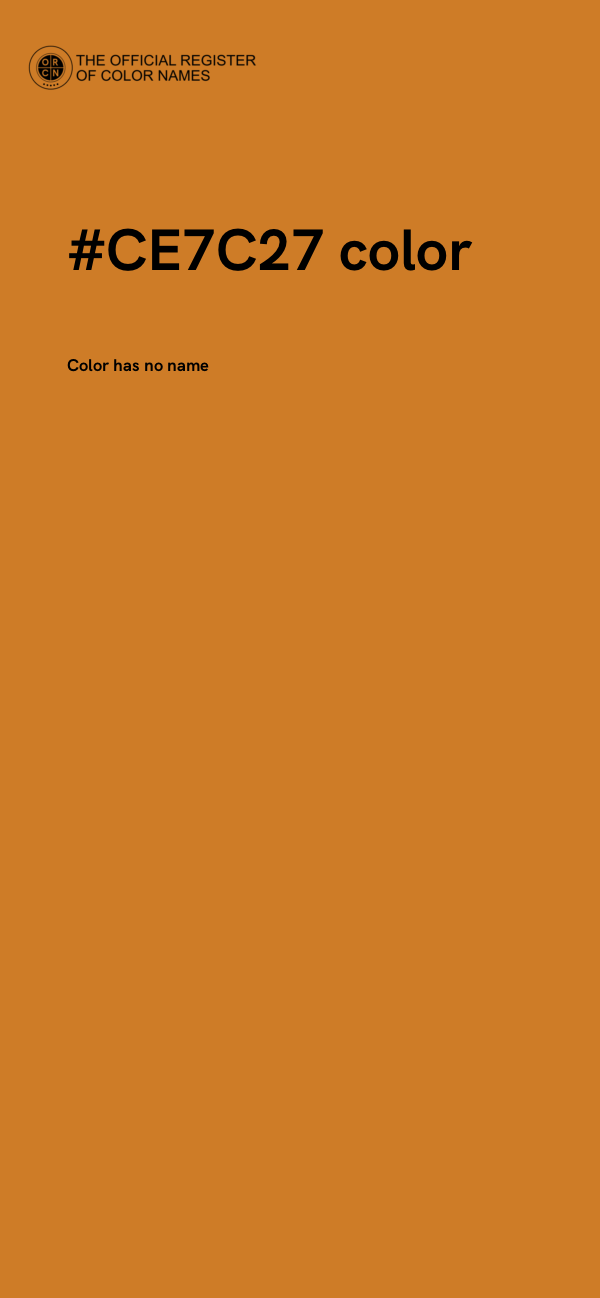 #CE7C27 color image