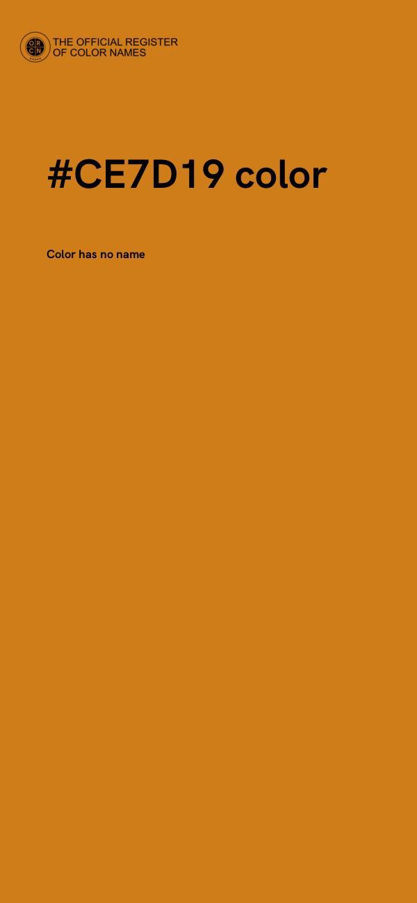 #CE7D19 color image