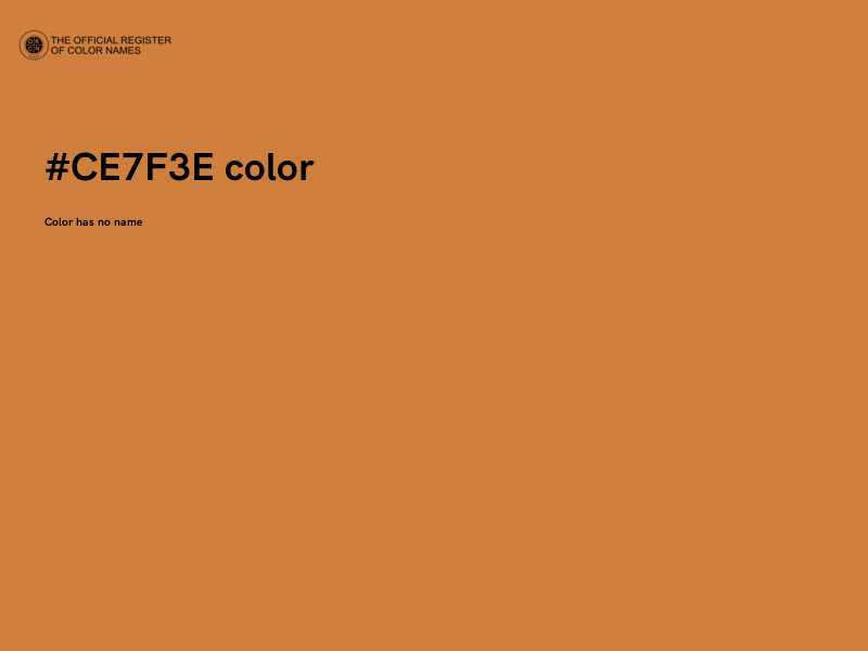 #CE7F3E color image