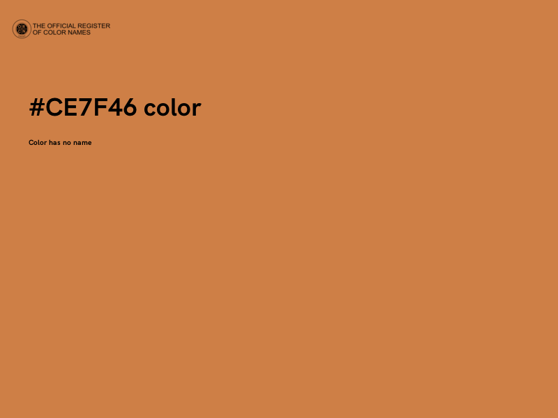 #CE7F46 color image