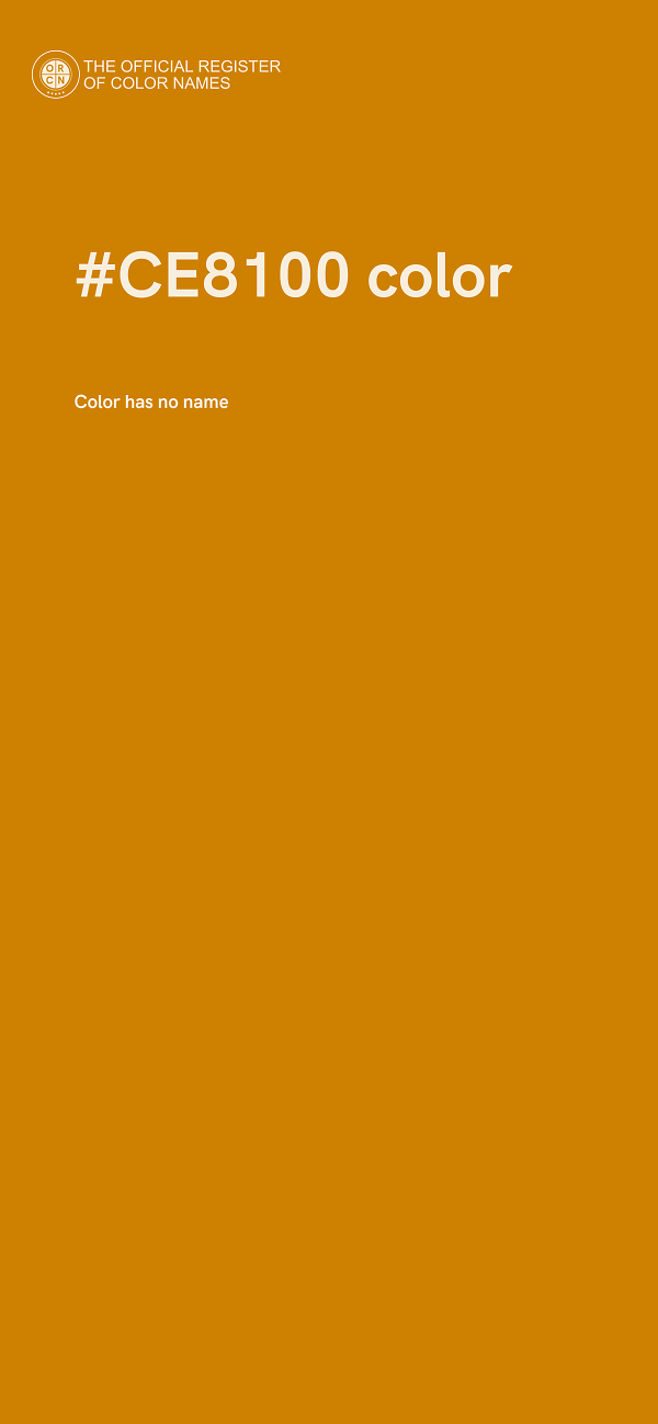 #CE8100 color image