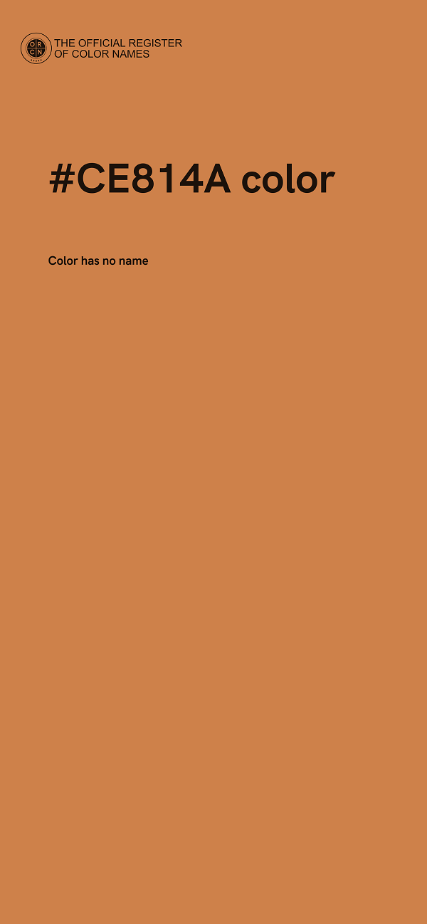 #CE814A color image
