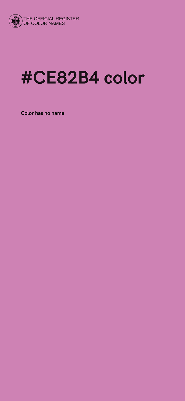 #CE82B4 color image