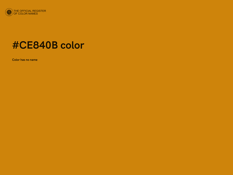 #CE840B color image