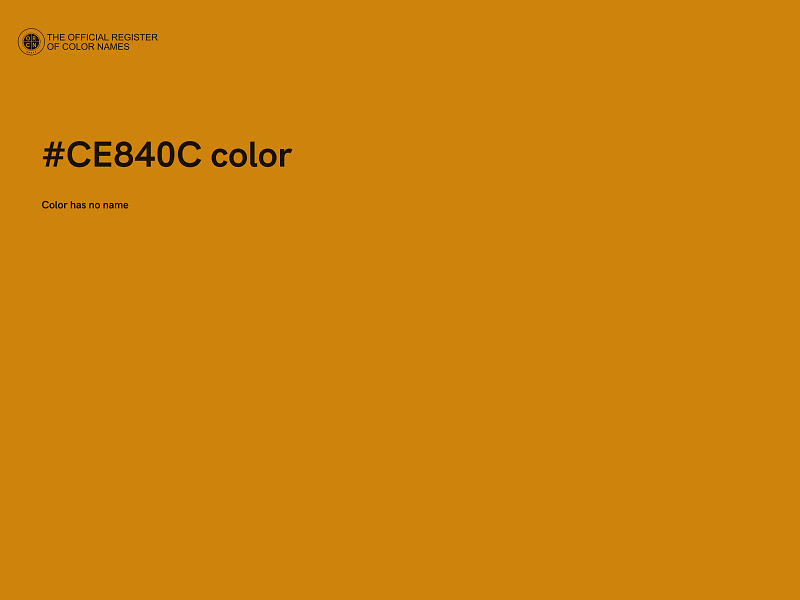 #CE840C color image