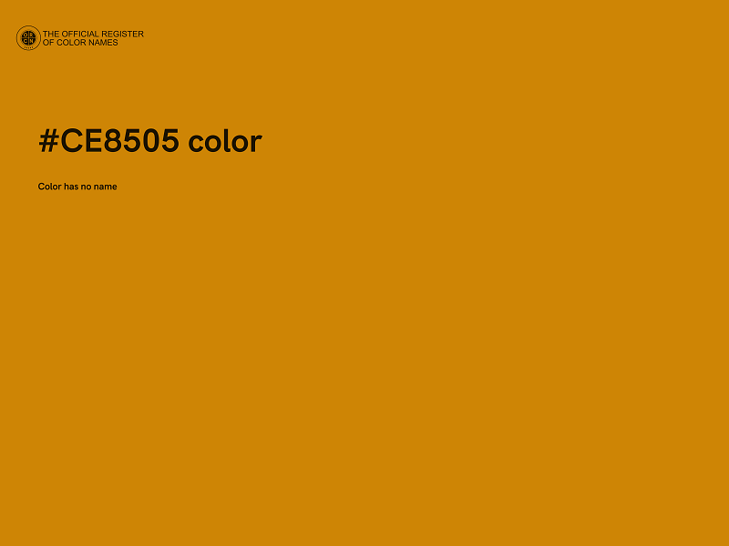 #CE8505 color image