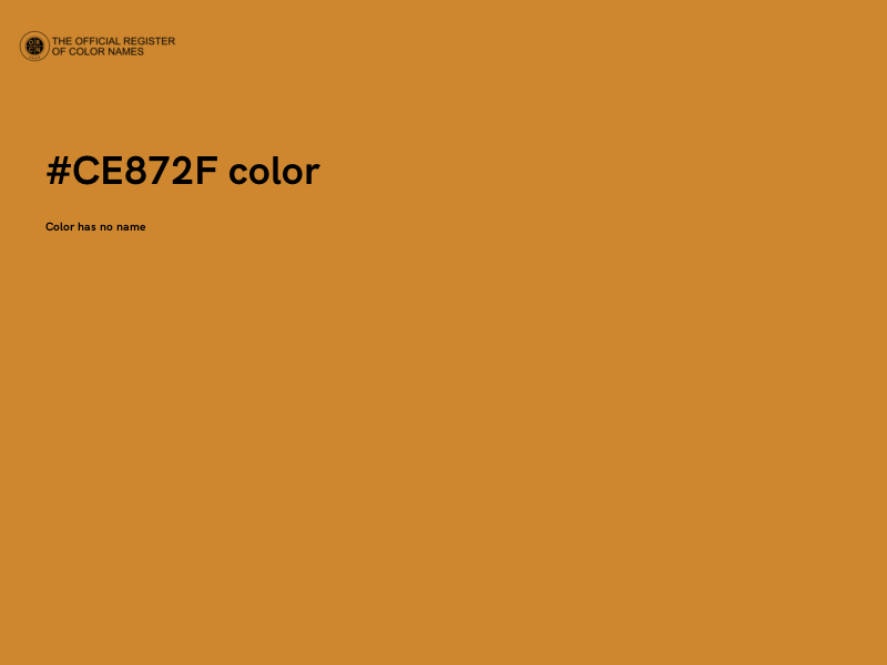 #CE872F color image