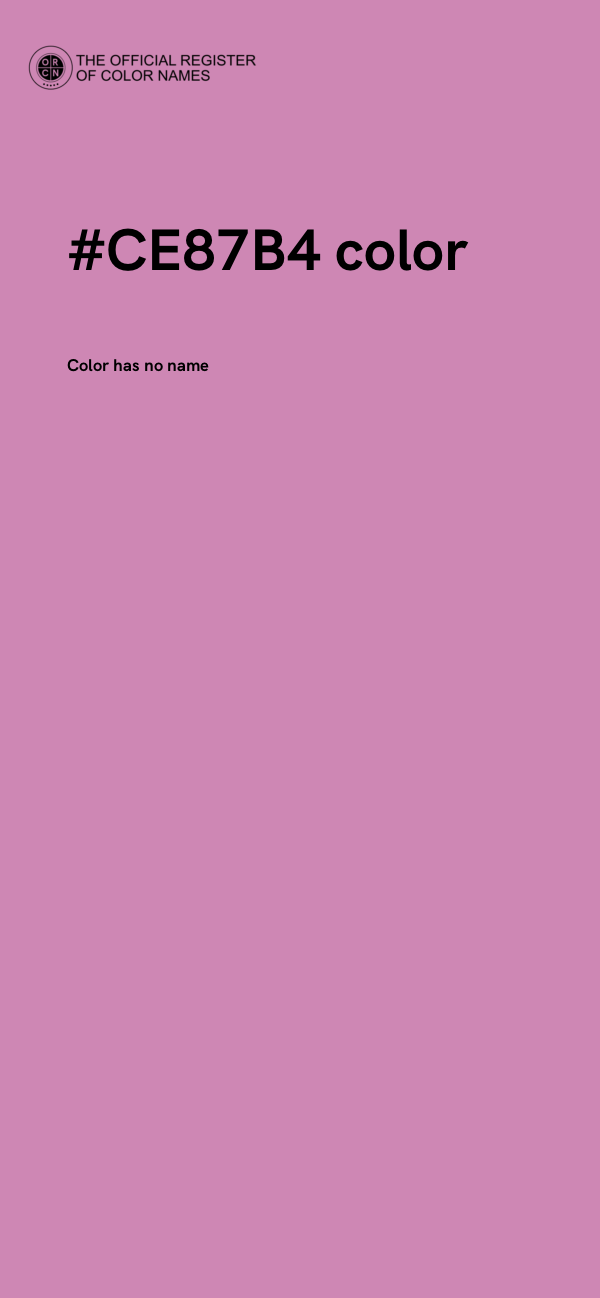 #CE87B4 color image