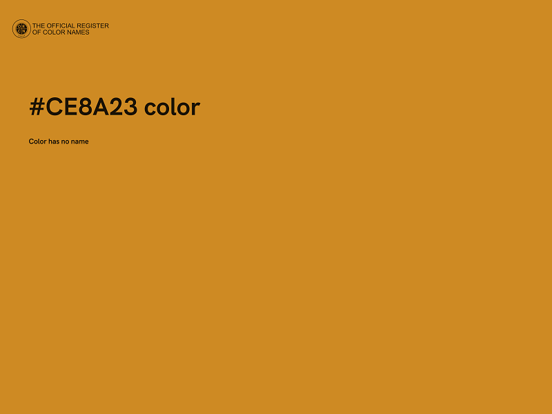 #CE8A23 color image