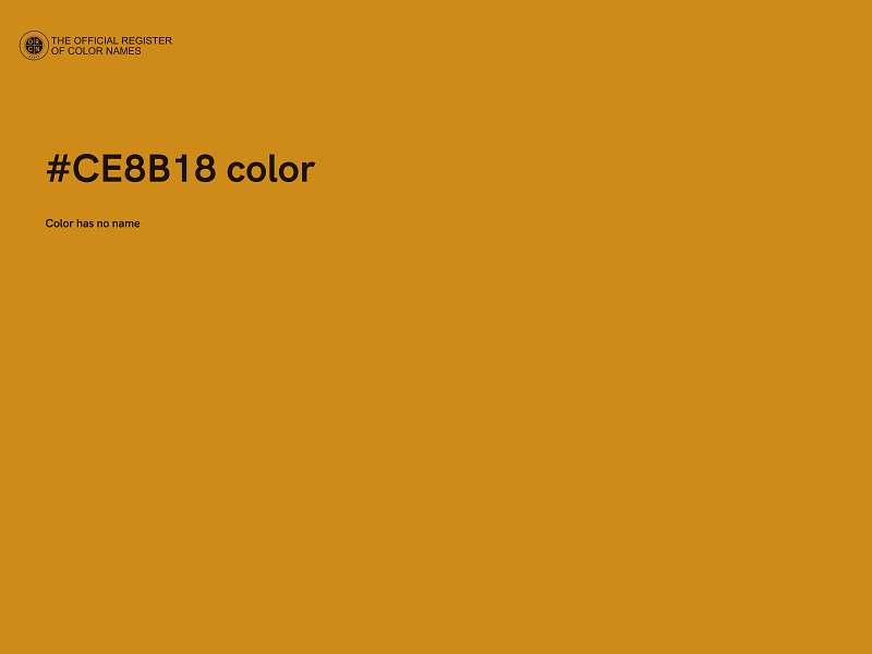 #CE8B18 color image