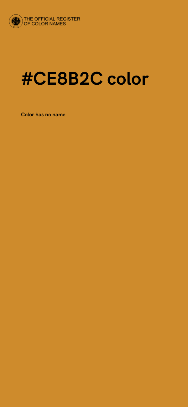 #CE8B2C color image