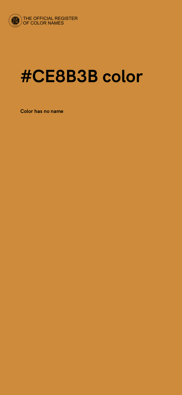 #CE8B3B color image