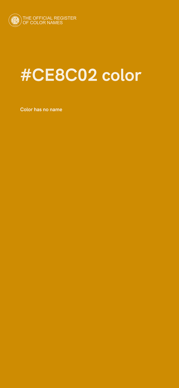#CE8C02 color image