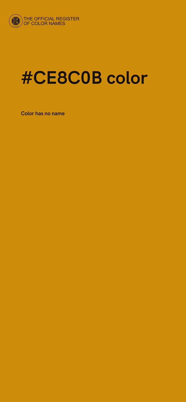 #CE8C0B color image