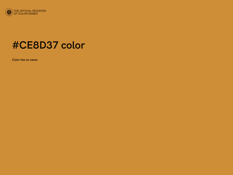 #CE8D37 color image