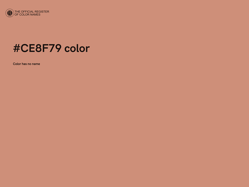 #CE8F79 color image