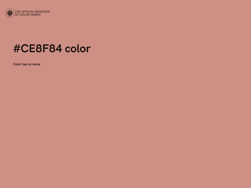 #CE8F84 color image