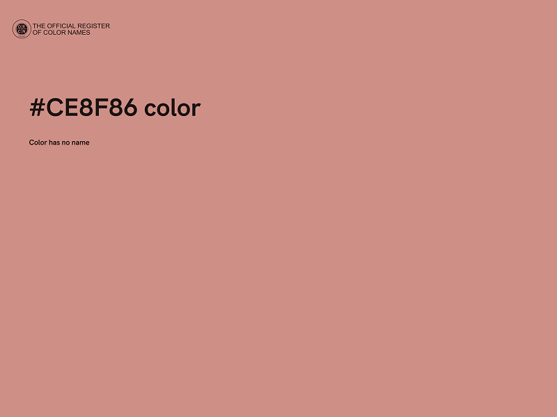 #CE8F86 color image