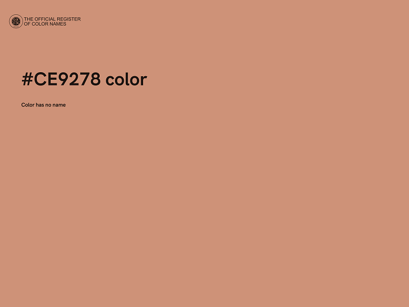 #CE9278 color image