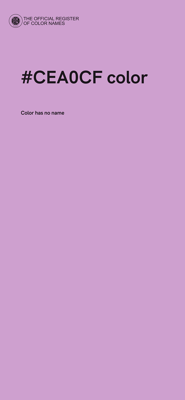 #CEA0CF color image