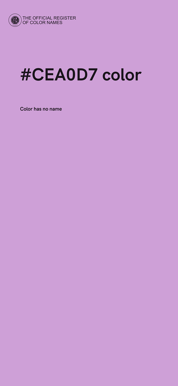 #CEA0D7 color image