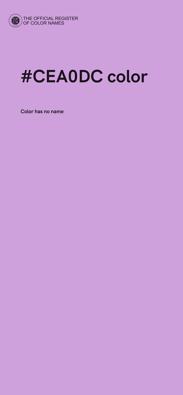 #CEA0DC color image