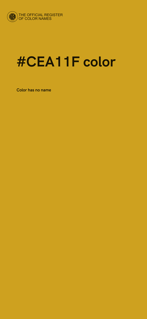 #CEA11F color image