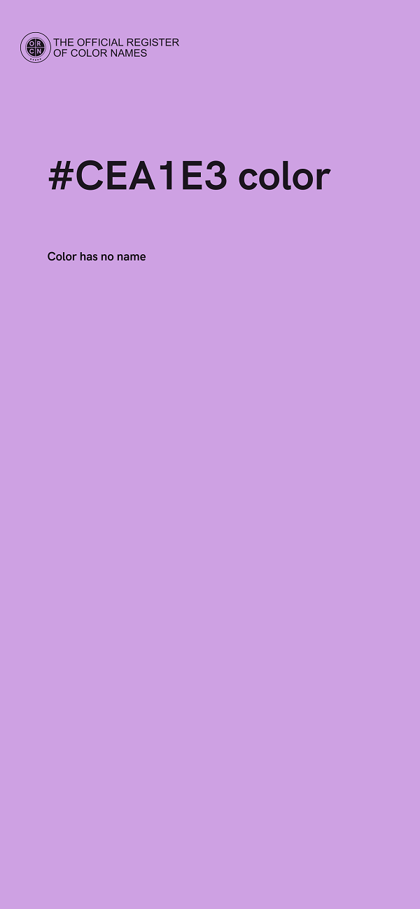 #CEA1E3 color image