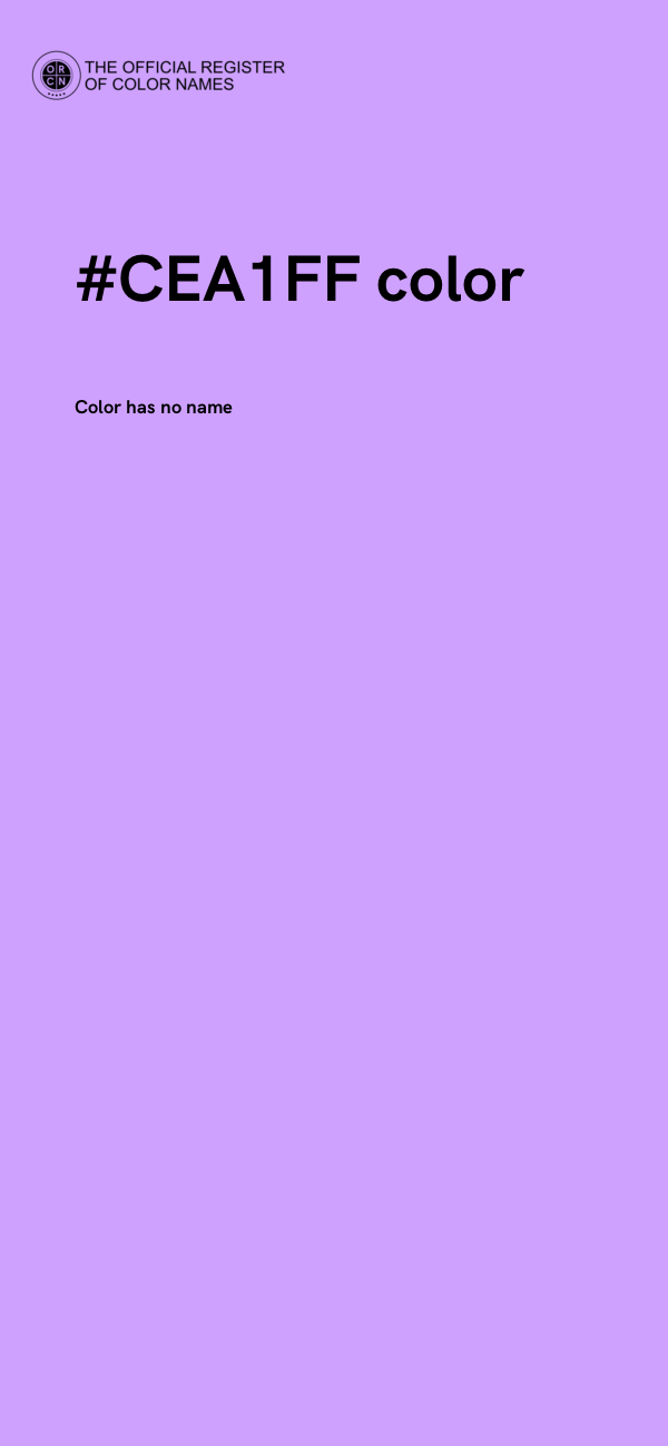 #CEA1FF color image