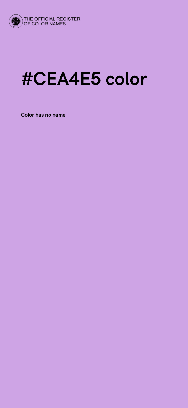 #CEA4E5 color image