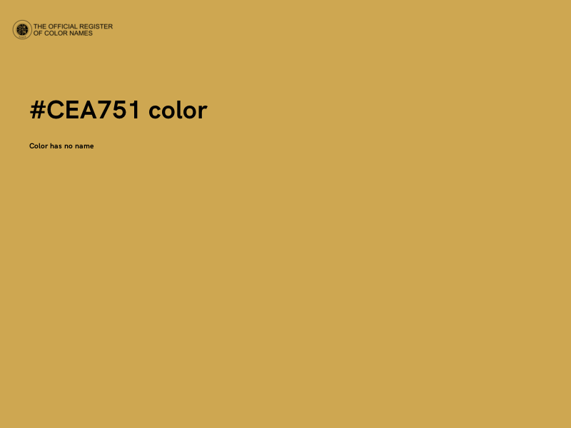 #CEA751 color image