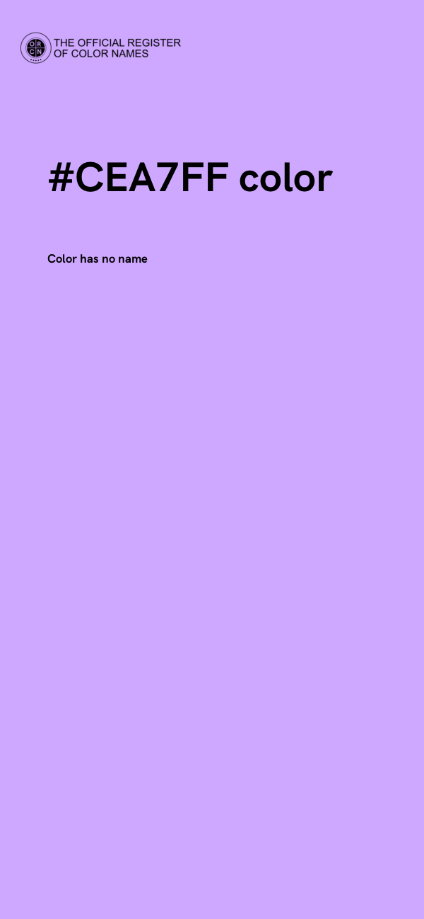 #CEA7FF color image