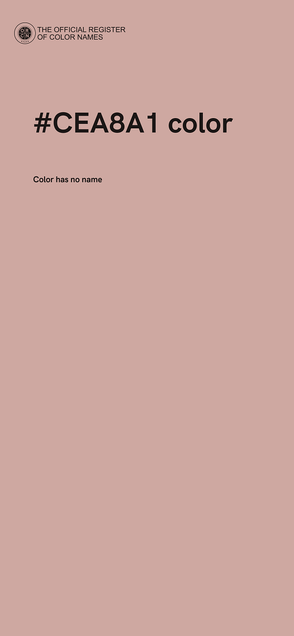#CEA8A1 color image