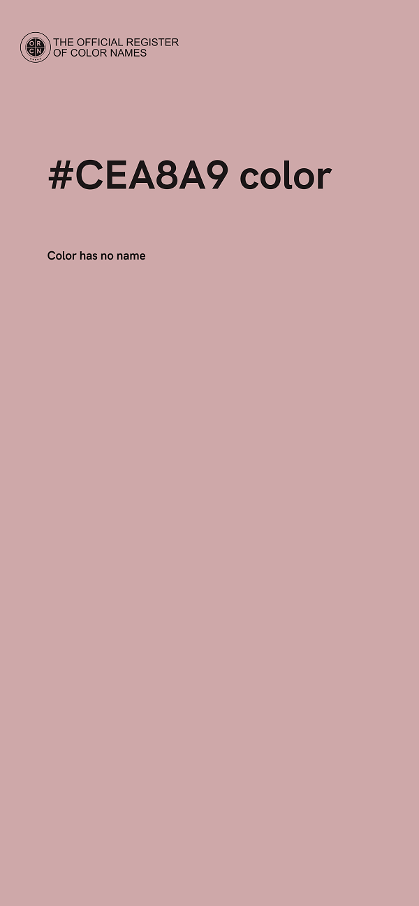 #CEA8A9 color image