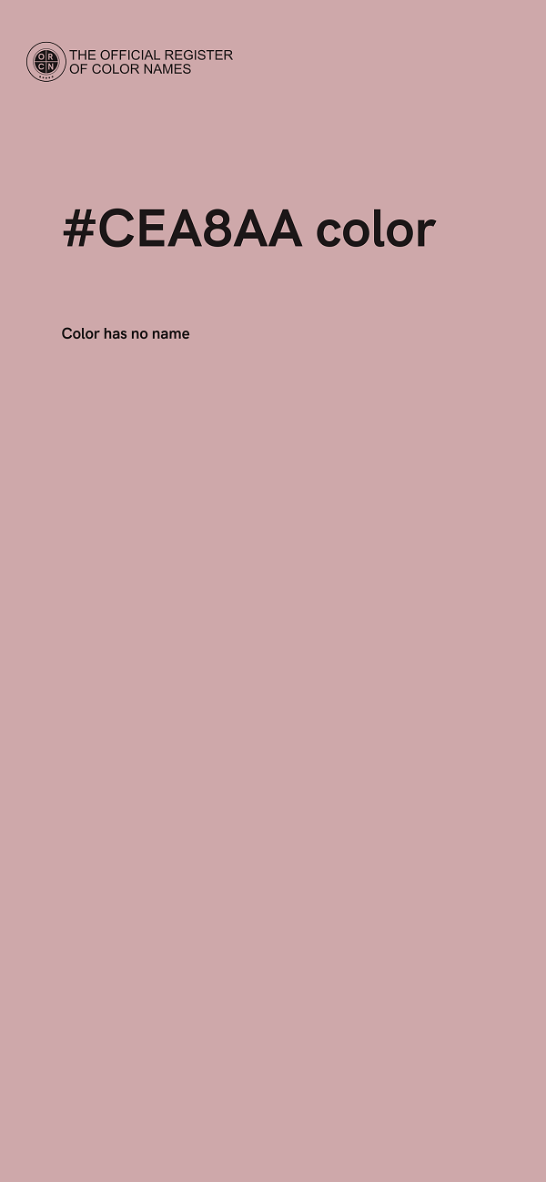 #CEA8AA color image