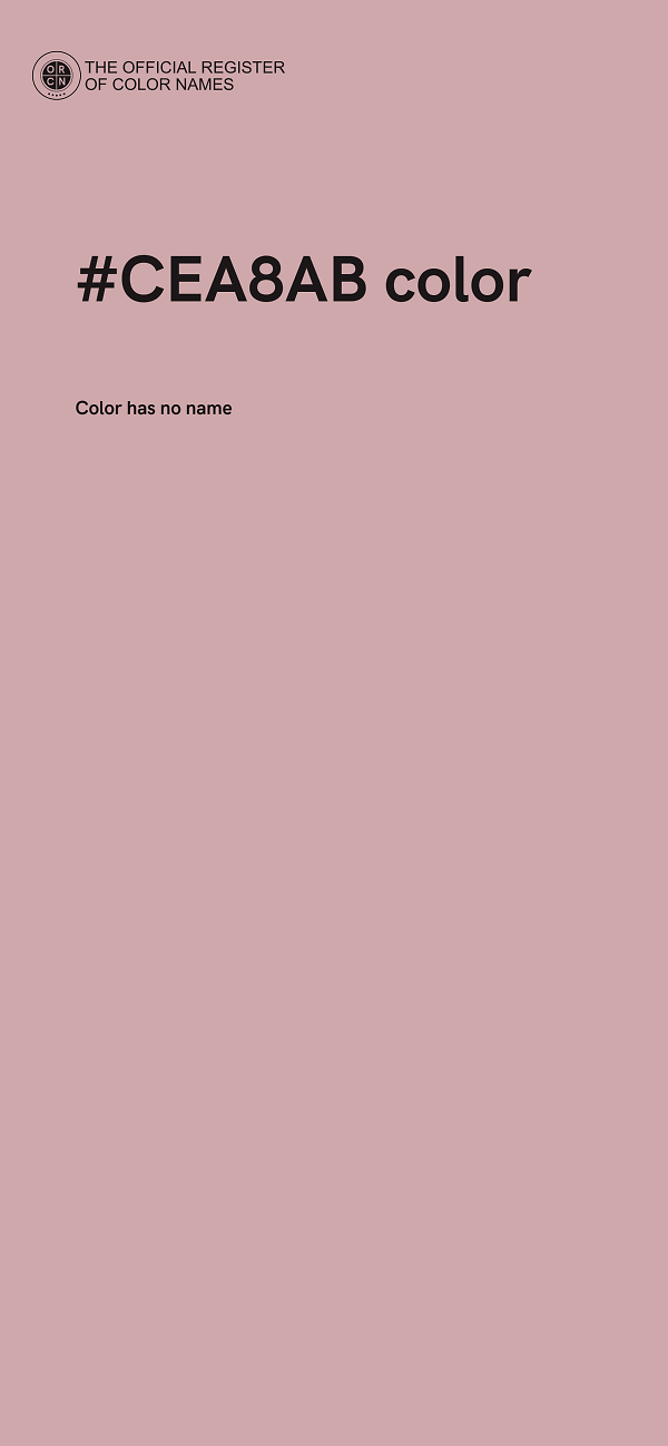 #CEA8AB color image
