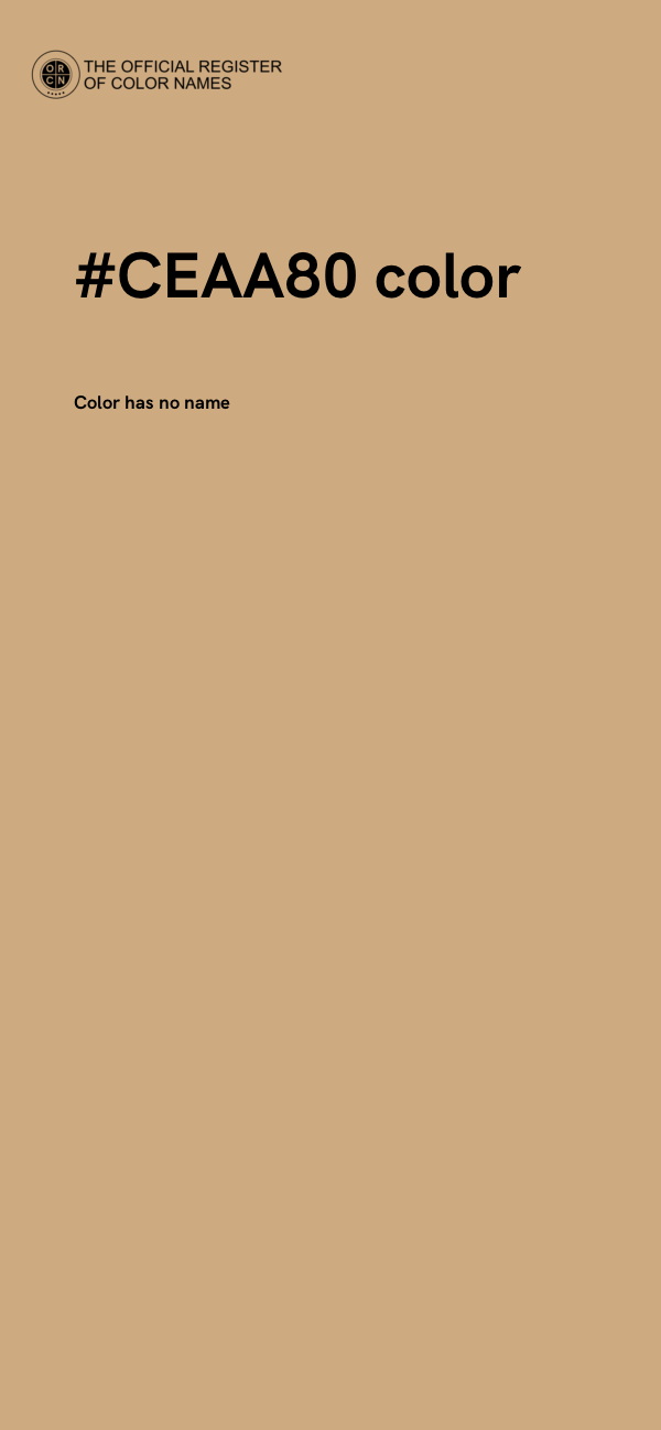 #CEAA80 color image