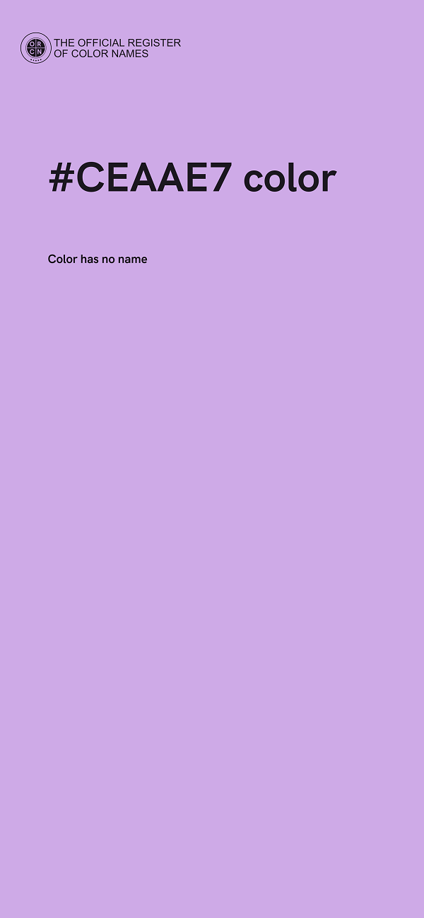 #CEAAE7 color image