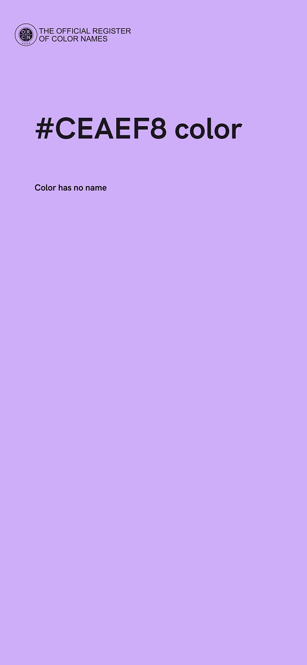 #CEAEF8 color image