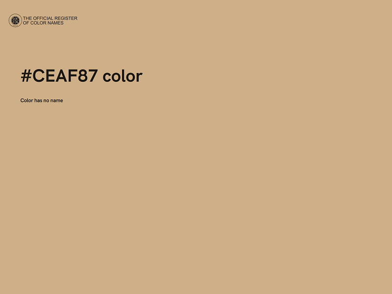 #CEAF87 color image