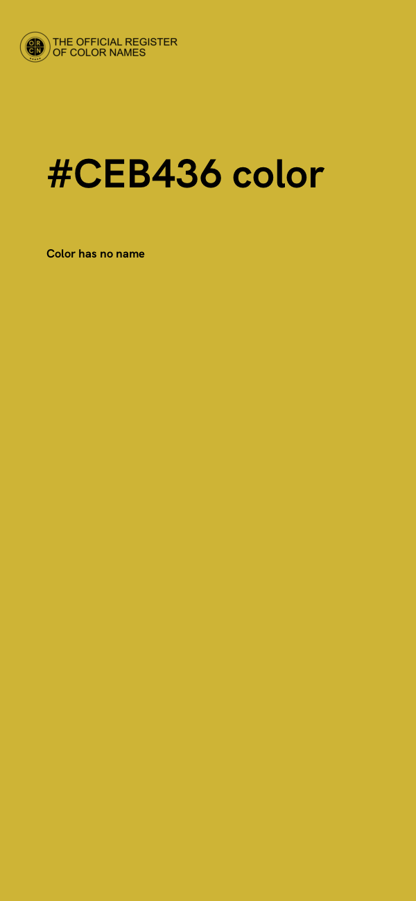 #CEB436 color image